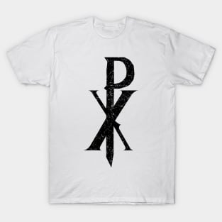 Chi Rho Christian Symbol - Large Logo Centered T-Shirt